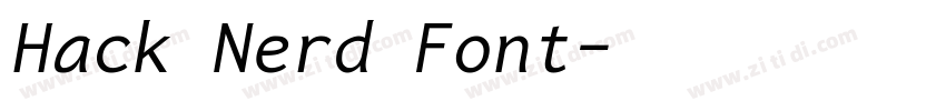 Hack Nerd Font字体转换 Hack Nerd Font字体转换